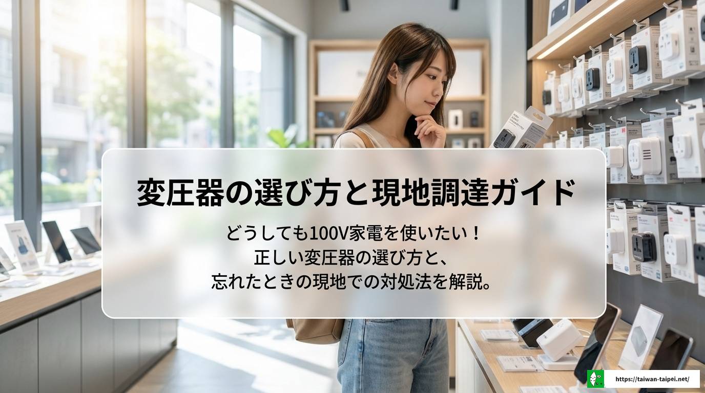 台湾に変圧器は持っていくべき？失敗しない選び方と注意点を解説