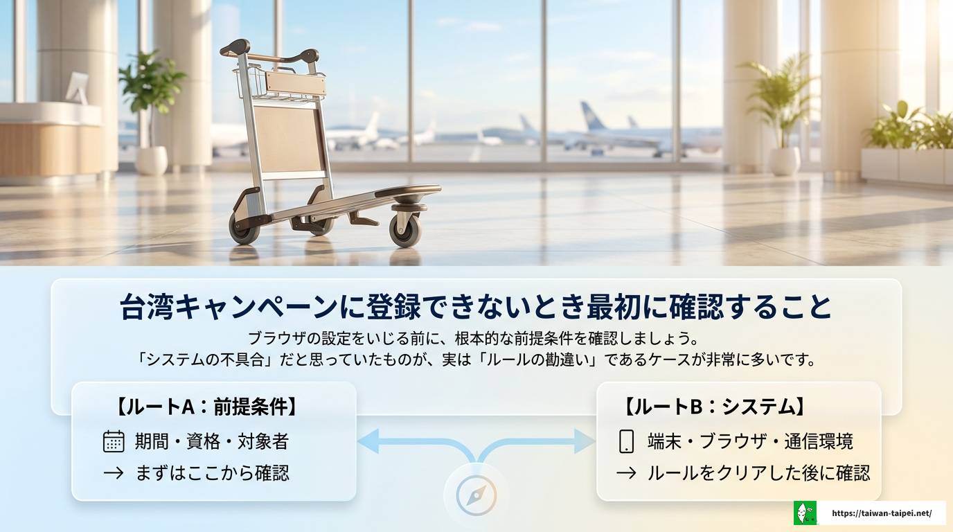 台湾キャンペーン登録できない原因と対処法を徹底解説