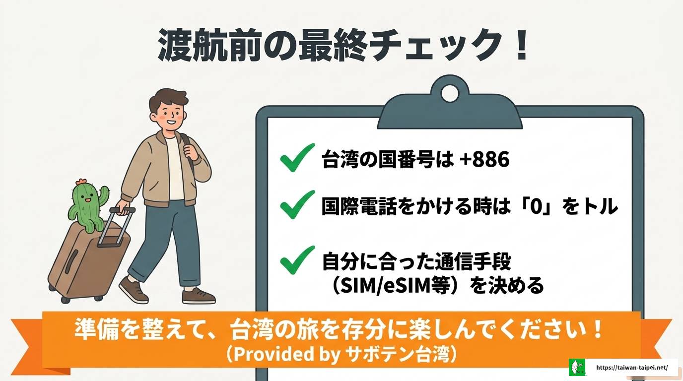 台湾の電話番号を完全解説！かけ方からSIM取得まで