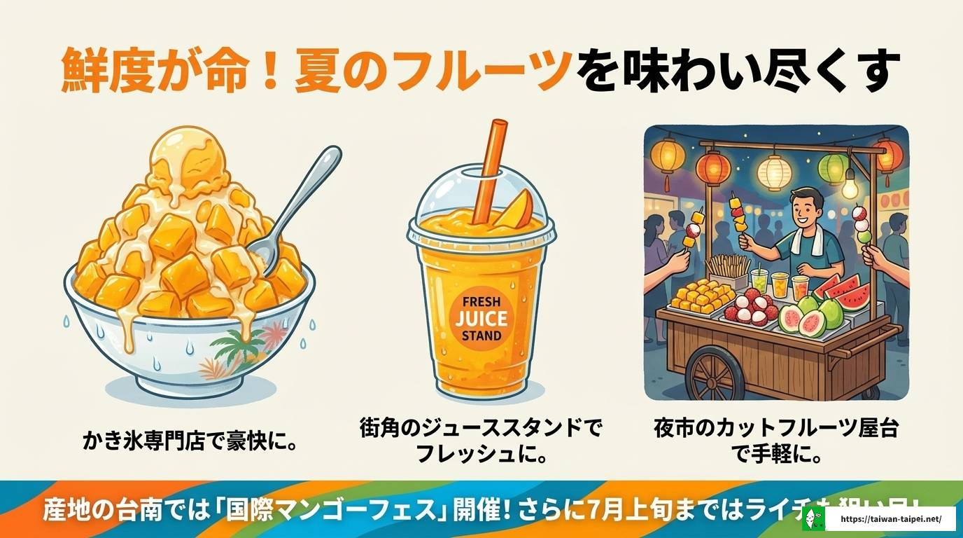 台湾7月旅行完全ガイド|気温・服装・台風対策とマンゴー旬情報