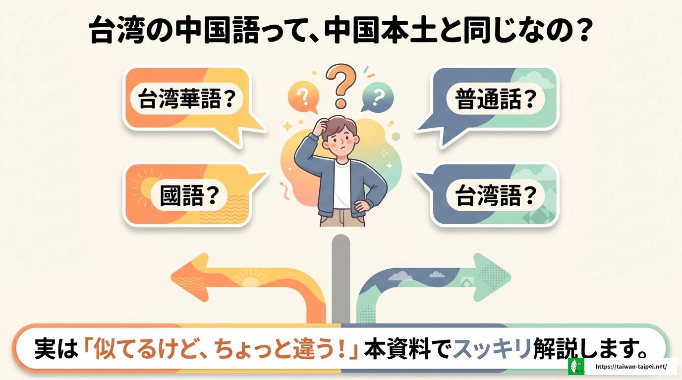 台湾華語と中国語（普通話）の違いを徹底比較！7つの視点で解説