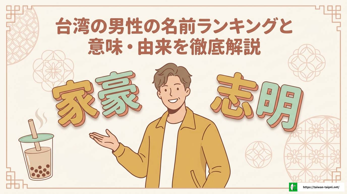 台湾の男性の名前ランキングと意味・由来を徹底解説