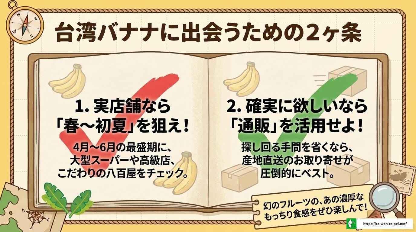 台湾バナナが売ってる場所はどこ?おすすめの店舗と通販ガイド